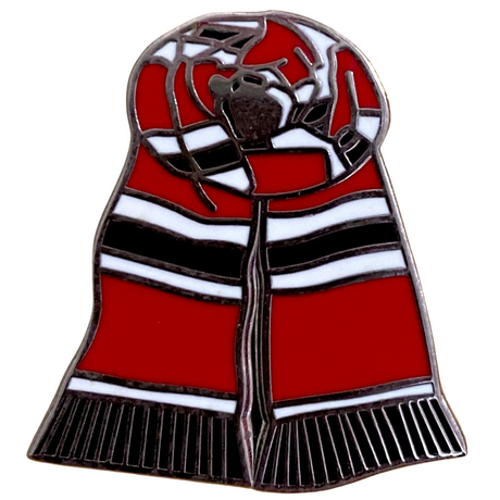 Red Bar Scarf Badge