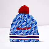1990 SHARP Blue and White Away Bobble Hat