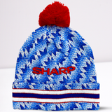1990 SHARP Blue and White Away Bobble Hat