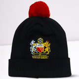 Manchester United Black Club Suit Bobble Hat