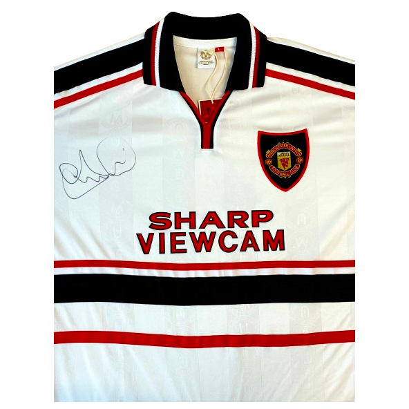Andy Cole Signed 1999 White Away Shirt