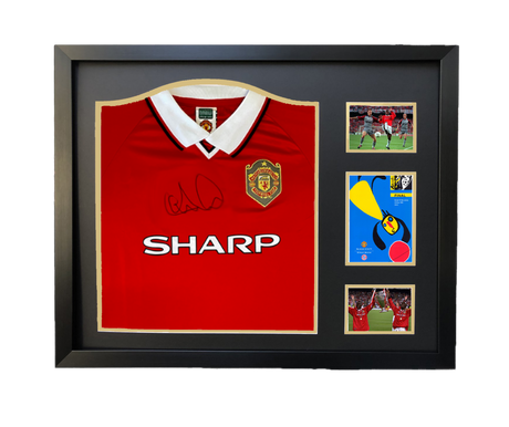 Andy Cole Signed 1999 Manchester United Champions League Shirt