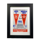 Framed 1968 European Cup Final Programme Cover Signed by John Aston & Paddy Crerand (M)