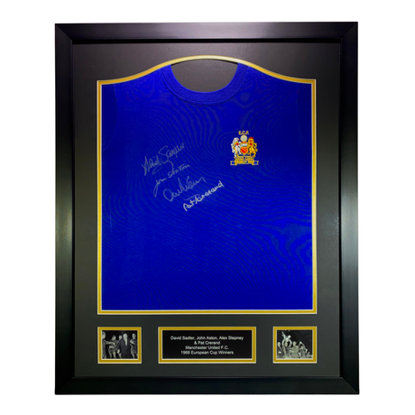 Aston, Crerand, Sadler & Stepney 4X Signed 1968 European Cup Final Shirt
