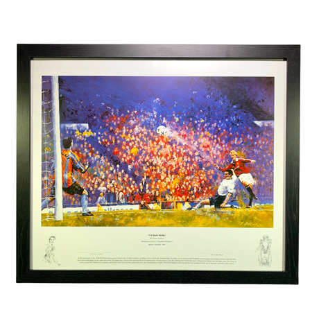Sir David Beckham 1999 "A Classic Strike" Artwork Print (L)