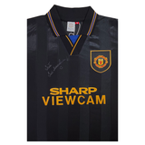 Brian McClair hand signed 1994 Black Away Shirt