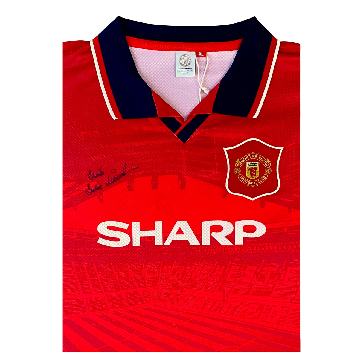 Brian McClair hand signed 1994/96 Home Shirt