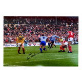 Brian McClair 1991 Celebration Signed Photo (Away) (L)