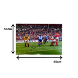 Brian McClair 1992 League Cup Winning Goal Celebration Signed Photo (L)