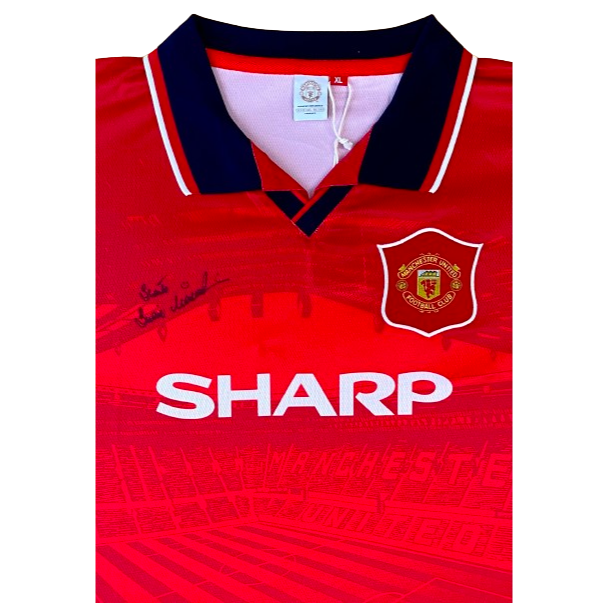 Brian McClair hand signed 1994/96 Home Shirt