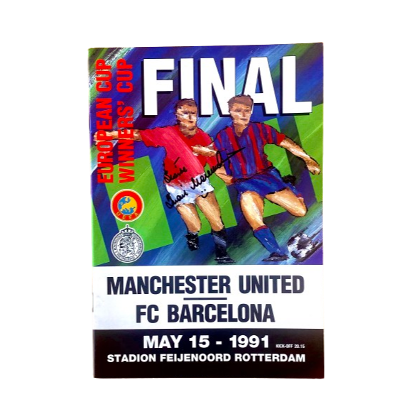 Brian McClair Hand Signed 1991 European Cup Winners' Cup final Programme