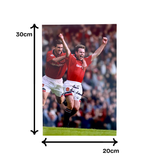 Brian McClair Signed Photo - 1996 Celebration with Cantona (M)