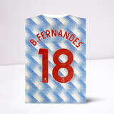 Bruno Fernandes Signed on #18 official 2021-22 Away Shirt