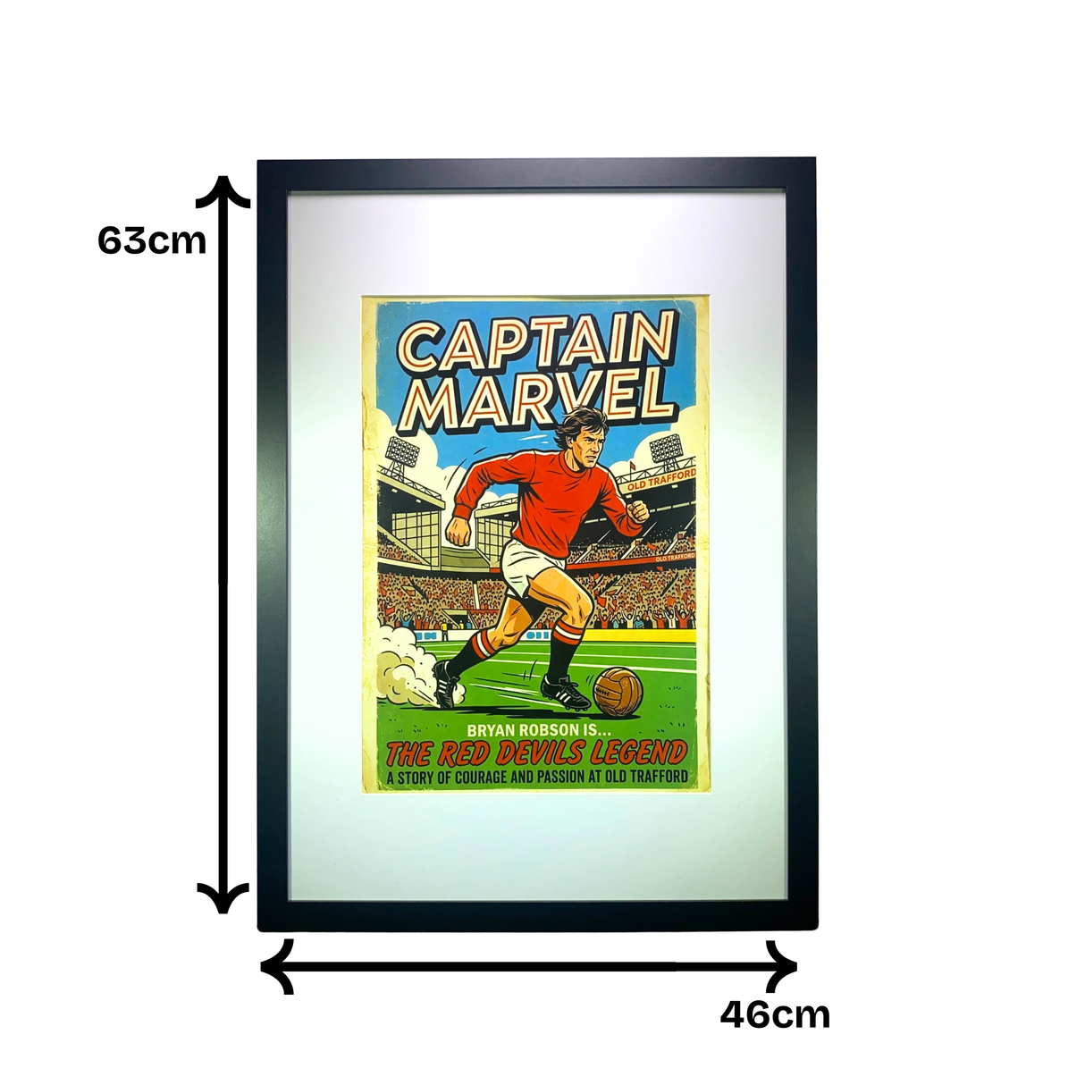 Bryan Robson "Captain Marvel" Comic Strip Print (A3)