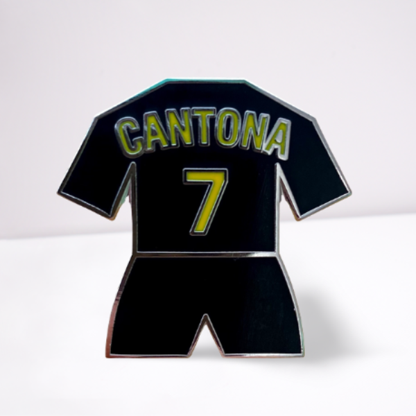 Eric Cantona Black/Yellow Away Kit Badge