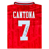 Eric Cantona Hand Signed on the #7 - 1992/94 Manchester United Home Shirt