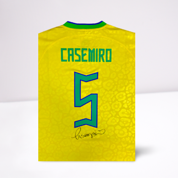 Casemiro Back Signed Brazil 2022-23 Home Shirt