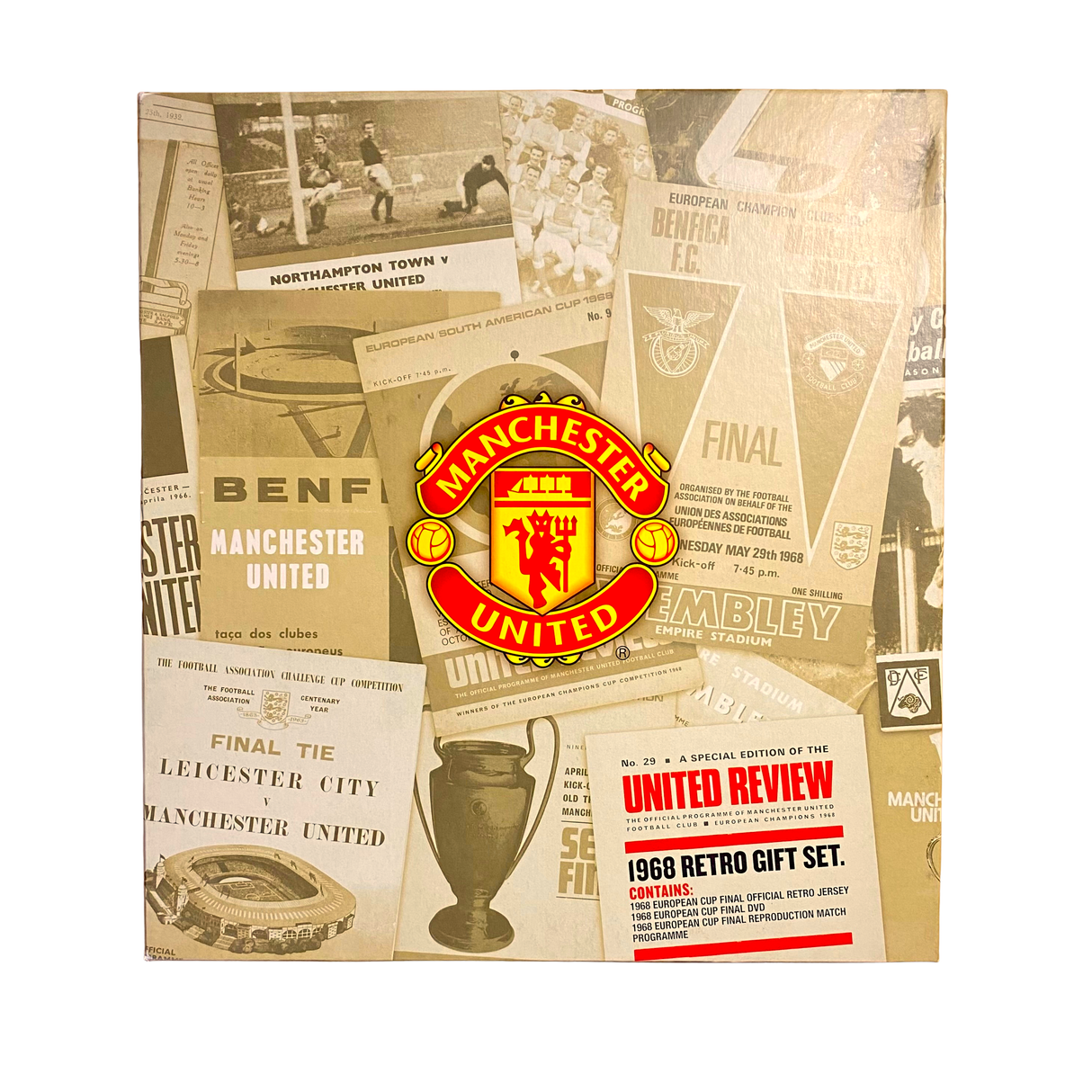 Sir Bobby Charlton Hand Signed 1968 European Cup Final Shirt Box Set