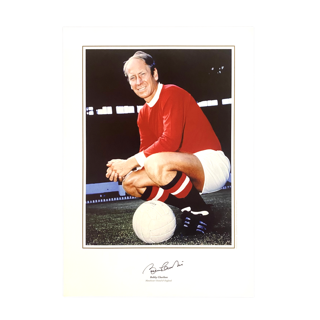 Sir Bobby Charlton Signed Photo Print - Manchester United Legend (L)