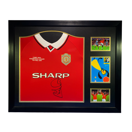 Andy Cole Signed 1999 Manchester United Champions League Final Shirt