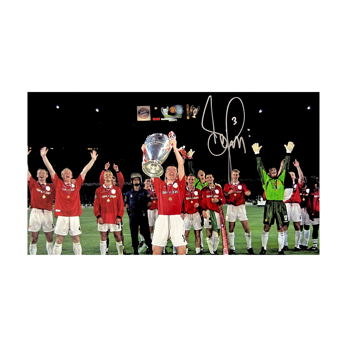 Denis Irwin Signed Champions League Final 1999 Photo Print (L)