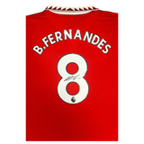 Bruno Fernandes signed on #8 Manchester United 2022/23 Home Shirt