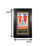 Framed 1968 European Cup Final Programme Print Signed by John Aston, Paddy Crerand & Alex Stepney (M)