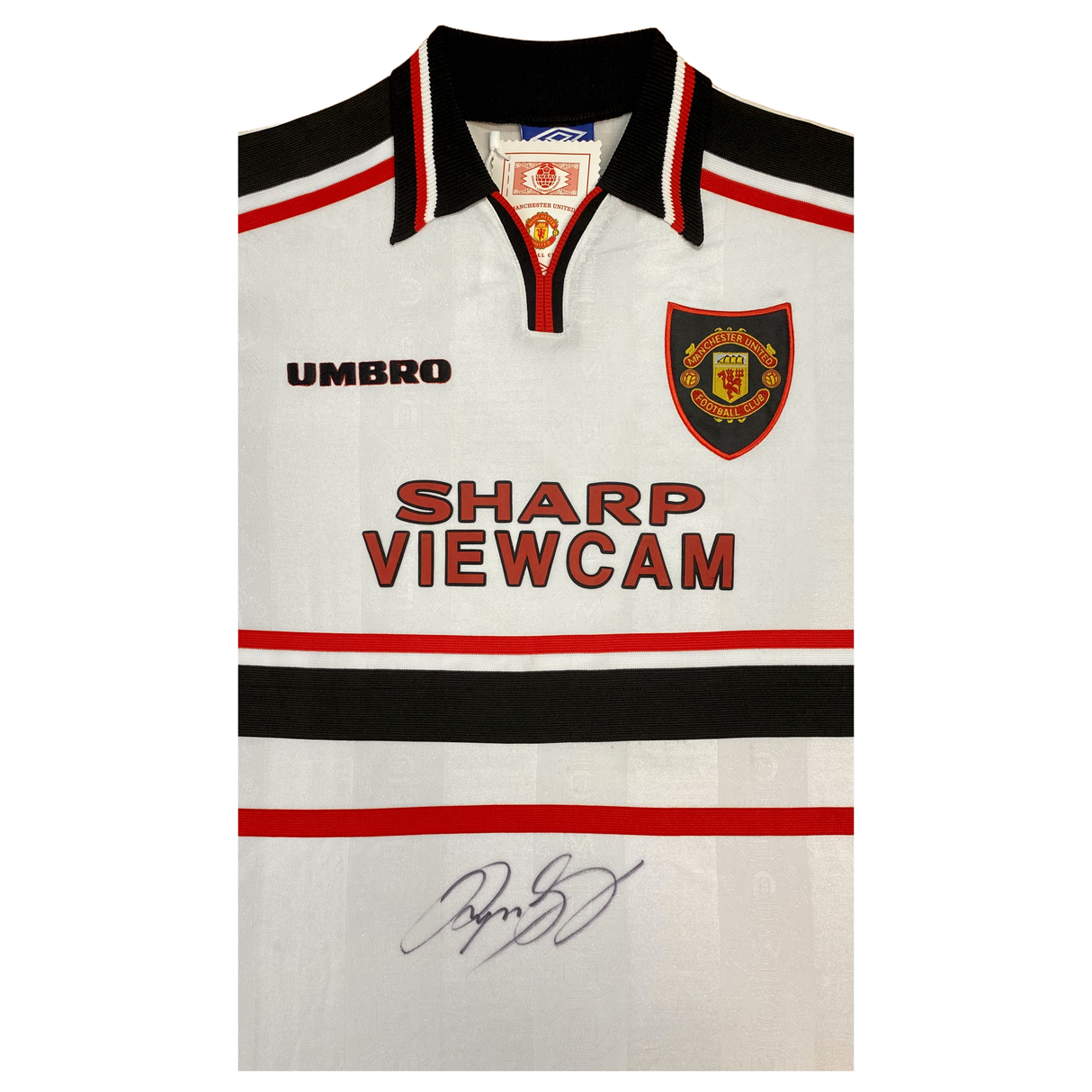 Ryan Giggs Signed Manchester United 1999 White Away Long Sleeve Shirt