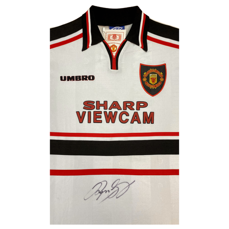 Ryan Giggs Signed Manchester United 1999 White Away Shirt (Long Sleeve)