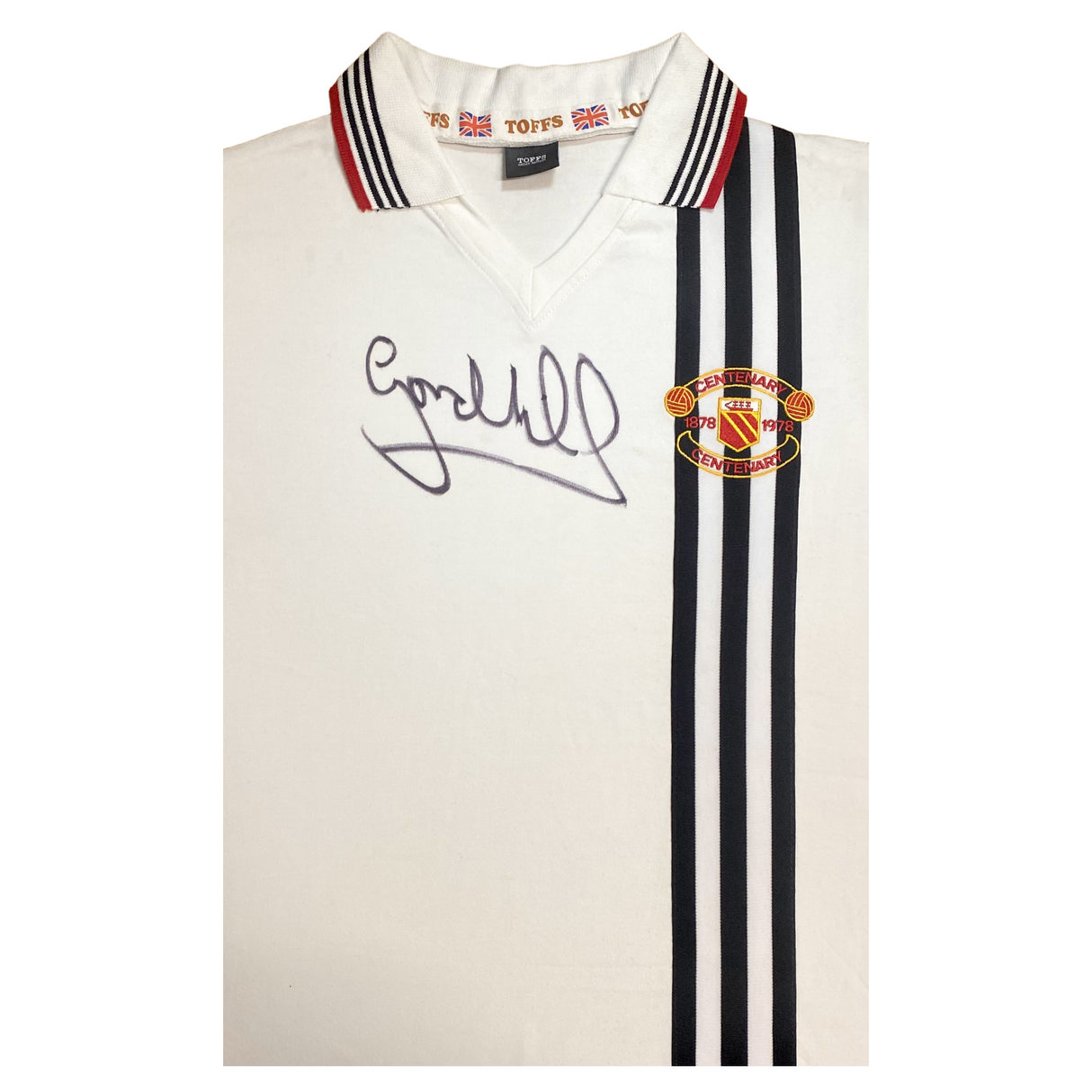 Gordon Hill Hand Signed 1978 White Away shirt