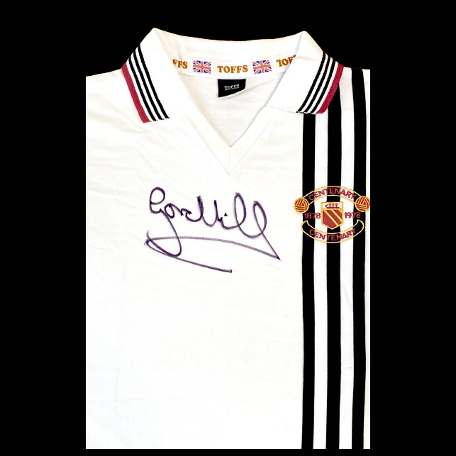 Gordon Hill Hand Signed 1978 White Away shirt