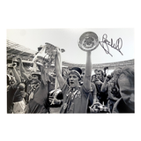 Gordon Hill 1977 FA Cup Final Signed Trophy Photo (Black & White) (M)
