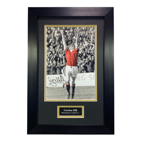 Gordon Hill 1977 Signed Photo - Iconic Celebration (M)