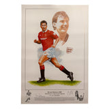 Bryan Robson Signed Artwork: Manchester United & England (XL)