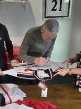 Denis Irwin Hand Signed 1999 Manchester United White Away Shirt