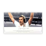 Jimmy Greenhoff Signed and Framed 1979 FA Cup Semi-Final Celebration Print (Black & White) (Frame L)