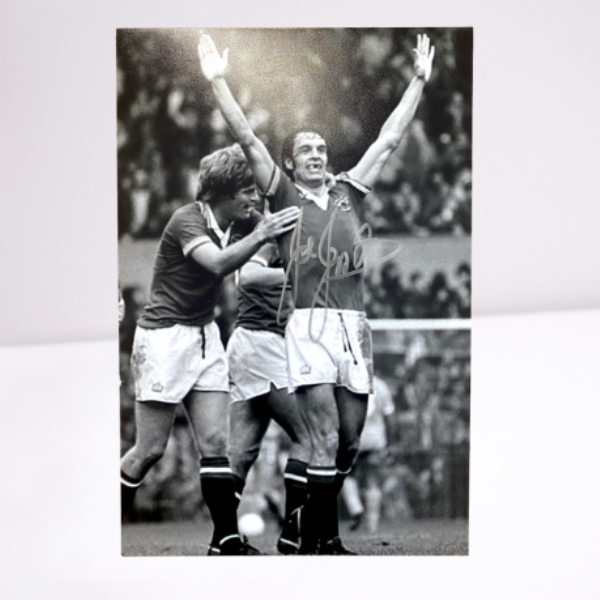 Joe Jordan Celebration 12" x 8" Signed Black & White Photo