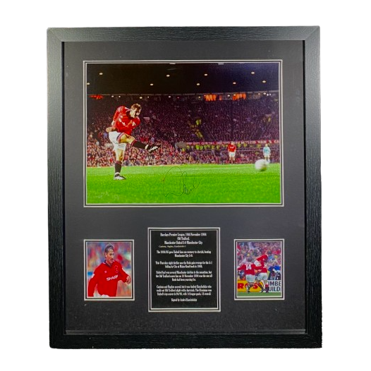 Andrei Kanchelskis Signed Framed photo collage - City hatrick