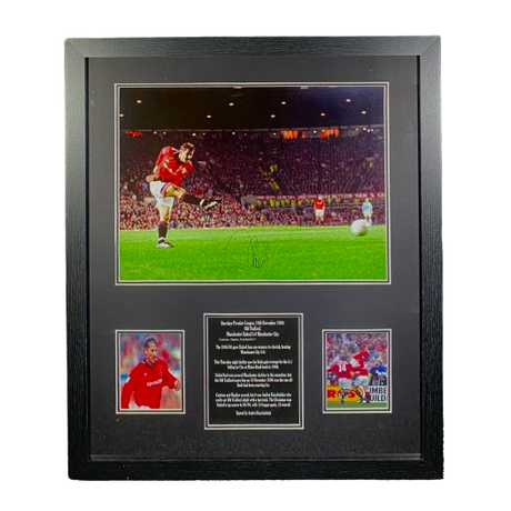 Andrei Kanchelskis Signed Framed photo collage - City hatrick
