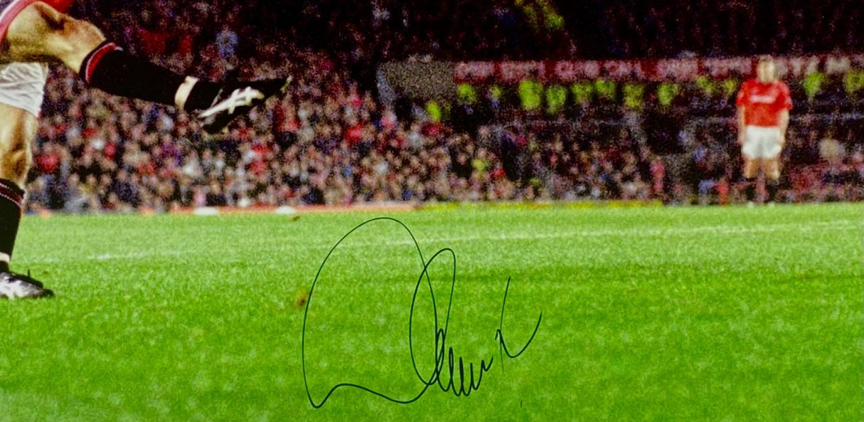 Andrei Kanchelskis Signed Framed photo collage - City hatrick
