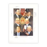 Knights of the Round Ball - signed by 6 Framed Print