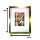 Knights of the Round Ball - signed by 6 Framed Print