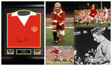 Denis Law Hand Signed 1973 Manchester United Framed Shirt