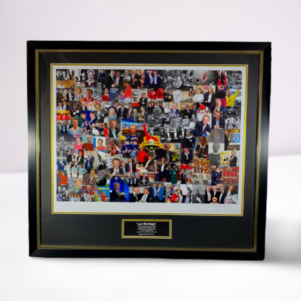 Denis Law Legacy Trust Montage' Print Signed by Denis Law