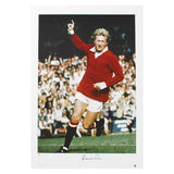Denis Law Signed Manchester United Photo with Arm Up (XL)