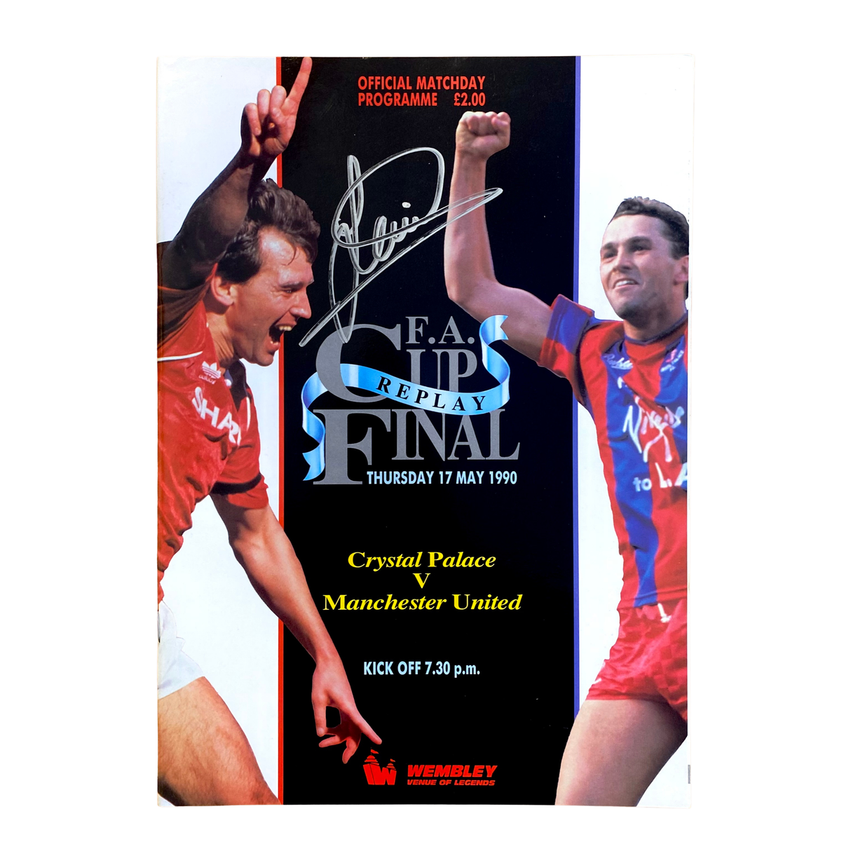 Lee Martin Signed 1990 FA Cup Final Replay Programme (M)