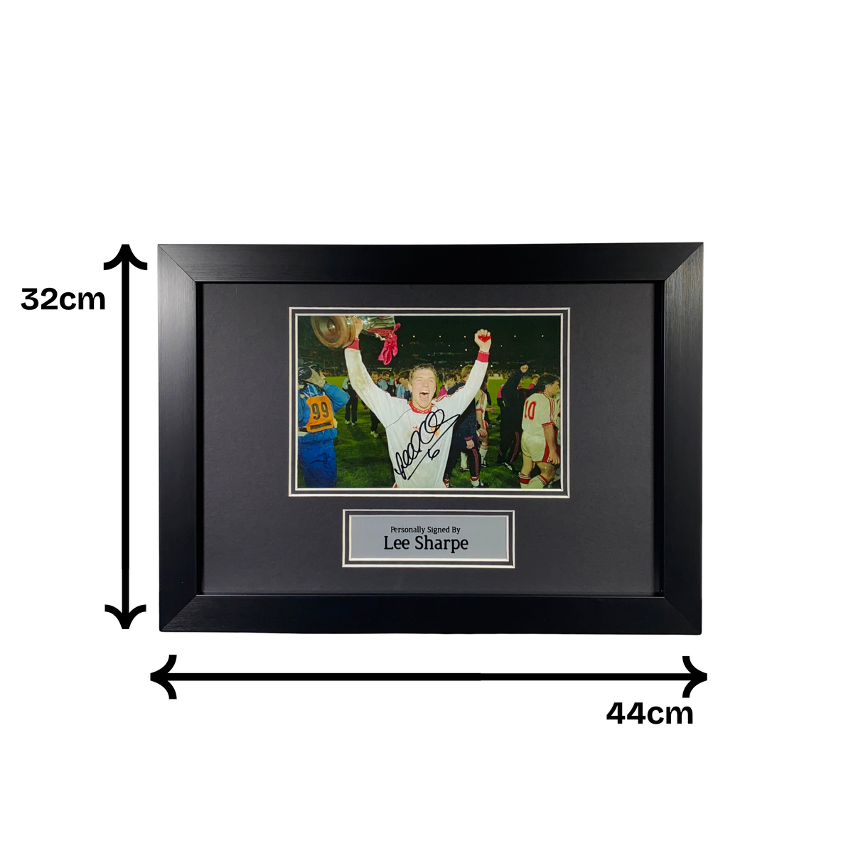 Lee Sharpe Signed & Framed 1991 European Cup Final Winners Photo Print (M)
