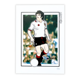 Lou Macari 1977 Cartoon Signed Artwork (M)