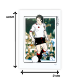 Lou Macari 1977 Cartoon Signed Artwork (M)