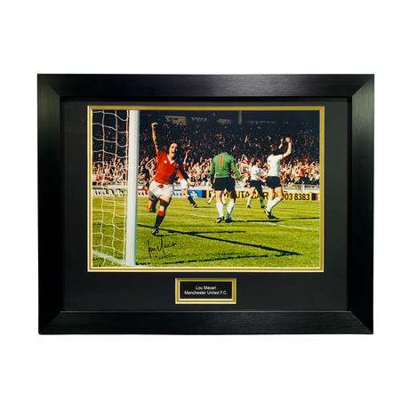 Lou Macari Signed 1977 FA Cup Final Celebration Photo Print (L)